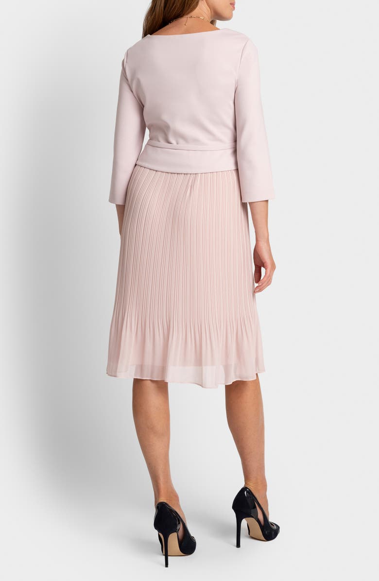 Seraphine Belted Mixed Media Maternity/Nursing Dress, Alternate, color,