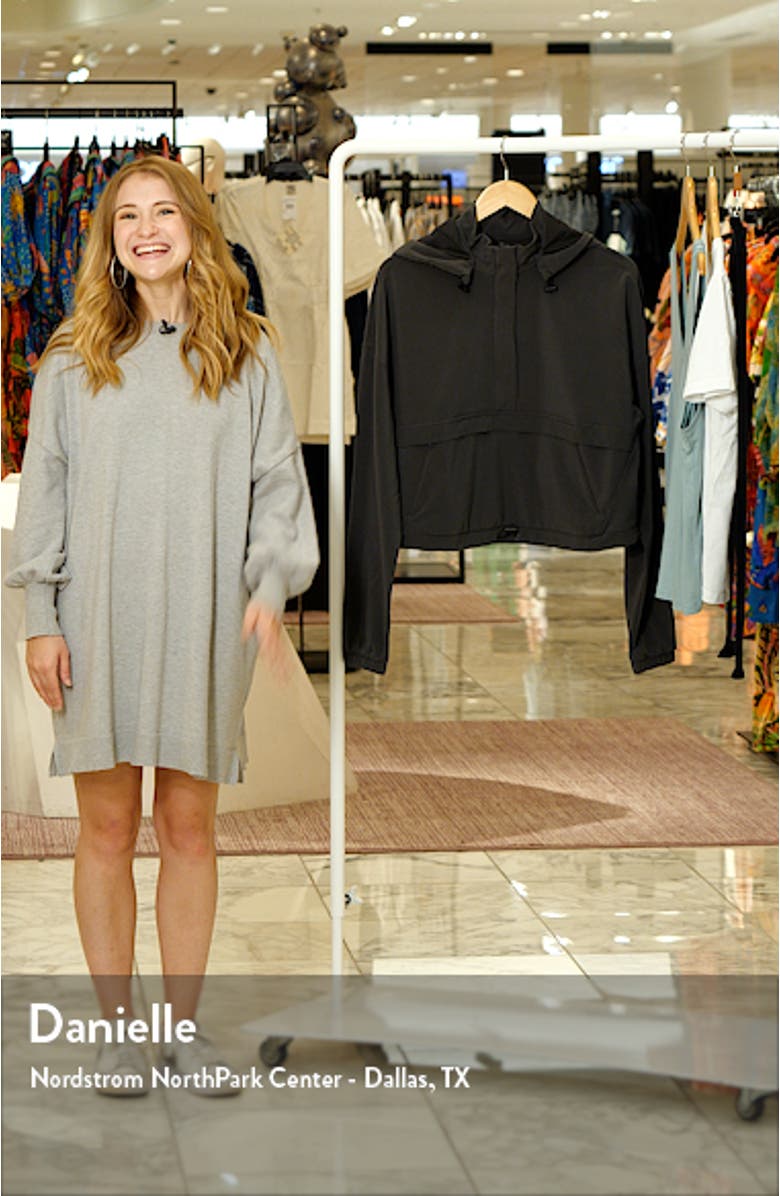 Crop Woven Track Jacket with Removable Hood, sales video thumbnail