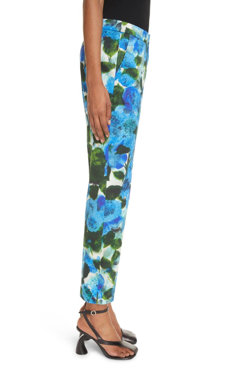Dries Van Noten Poumas Floral Cotton Trousers, Alternate, color, 
