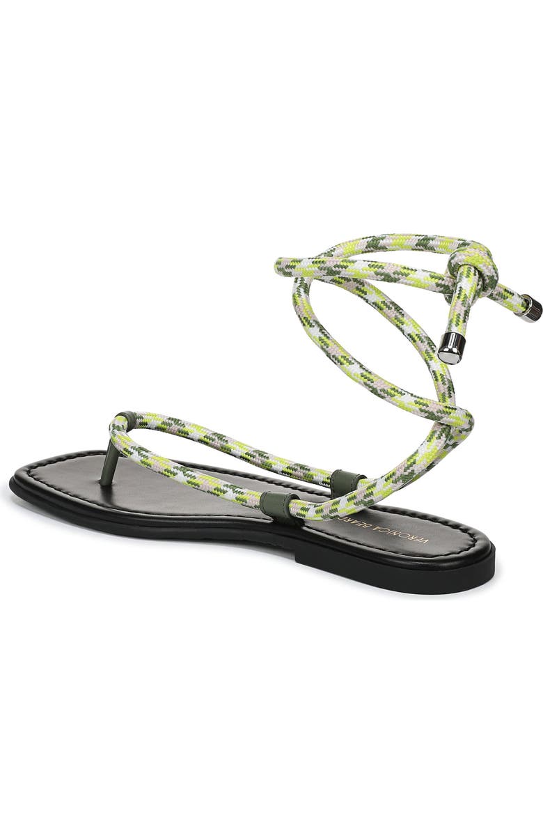 Veronica Beard Carmina Ankle Wrap Sandal, Alternate, color, Lime Multi