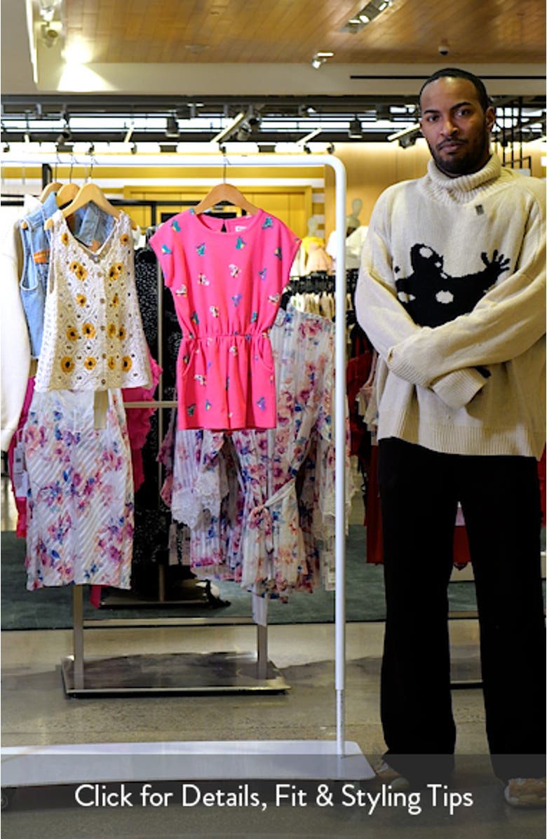 Kids' Print Rib Romper, sales video thumbnail