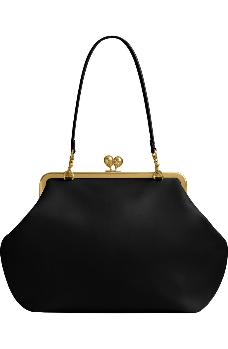 COACH Large Kiss Glovetanned Leather Frame Clutch, Alternate, color,