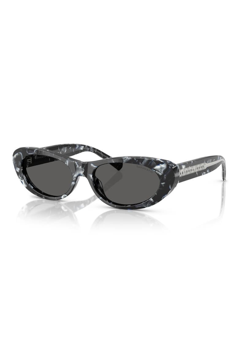 55mm Oval Sunglasses, Alternate, color, HAVANA MADREPERLA / DARK GREY