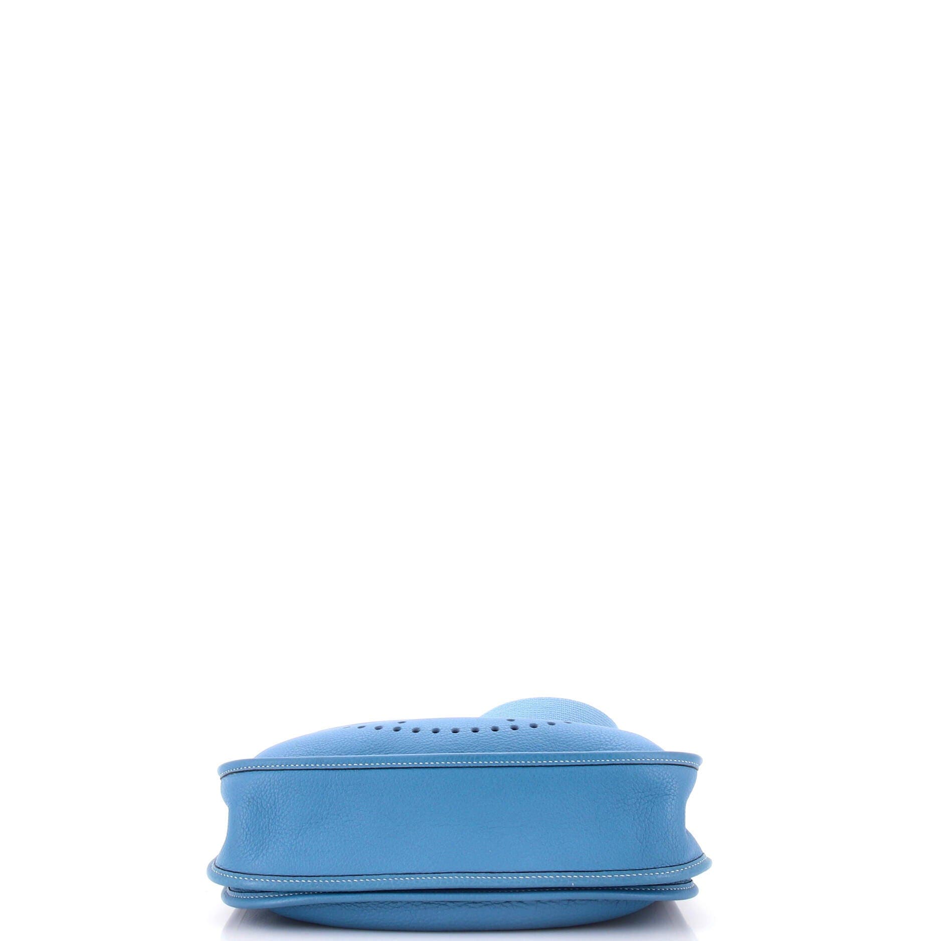 Pre-Owned Hermes Evelyne Bag Gen II Clemence PM, Alternate, color, Bleu Jean