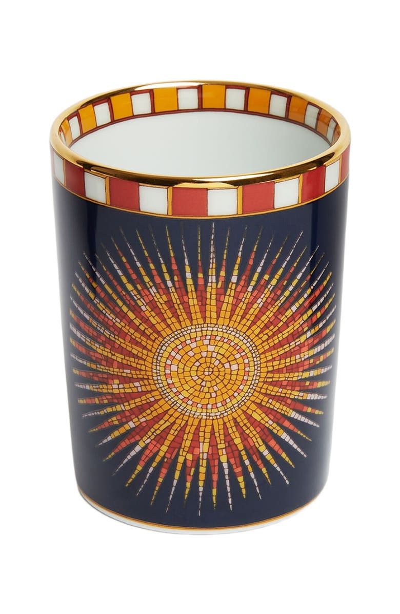 La DoubleJ Decorative Cup, Alternate, color, Sunrays Midnight Blue