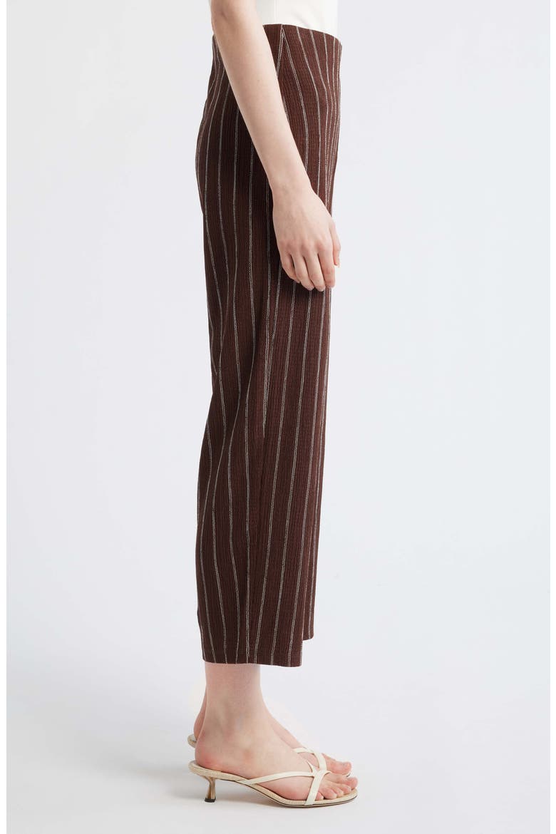 Wide Leg Crop Pants, Alternate, color, DK CHOC/ WHT DV