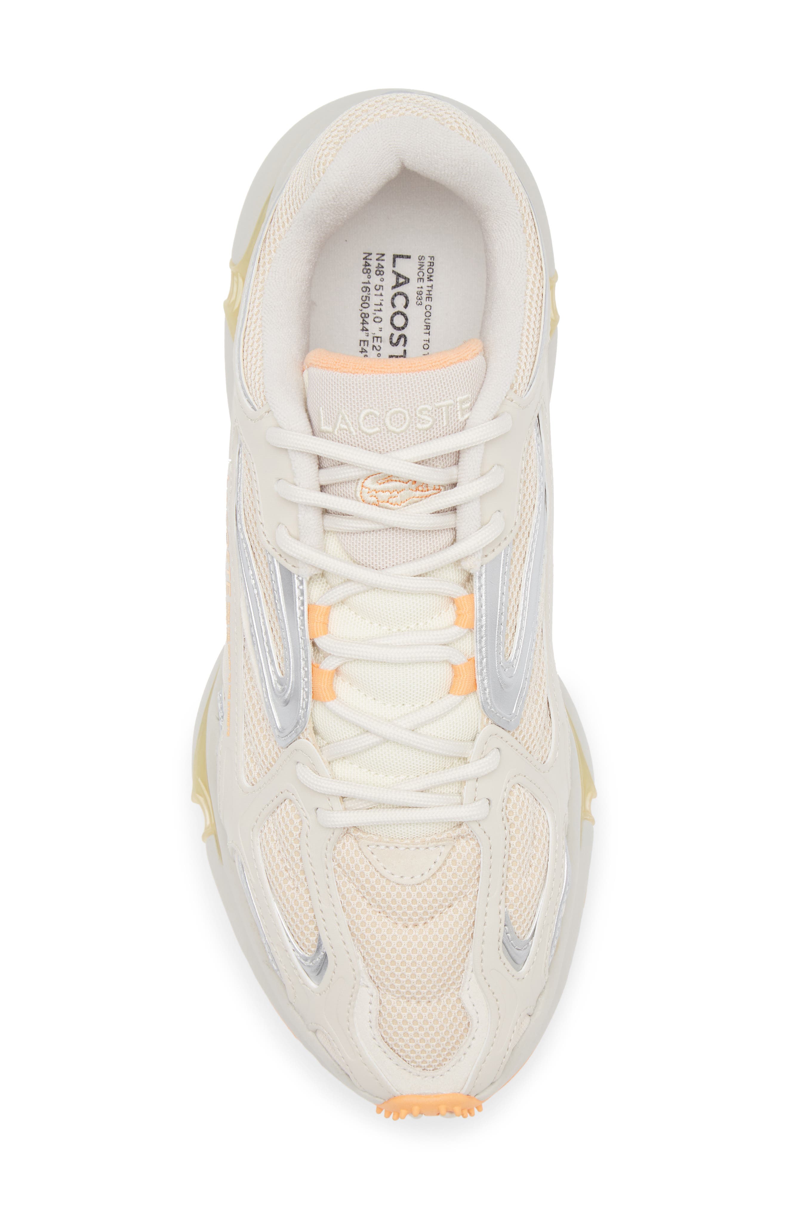 Lacoste L003 2K24 Sneaker, Alternate, color, Light Tan/ Light Orange