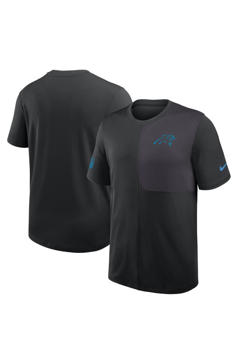Nike Men's Nike Black Carolina Panthers Sideline UV Performance Coach Shirt, Alternate, color, Black
