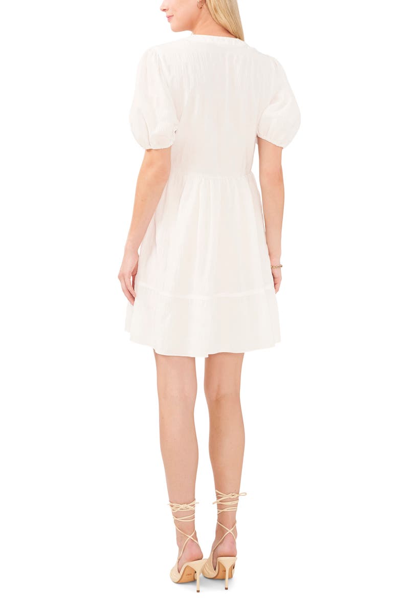 Vince Camuto Ruffle Hem Puff Sleeve Dress, Alternate, color,