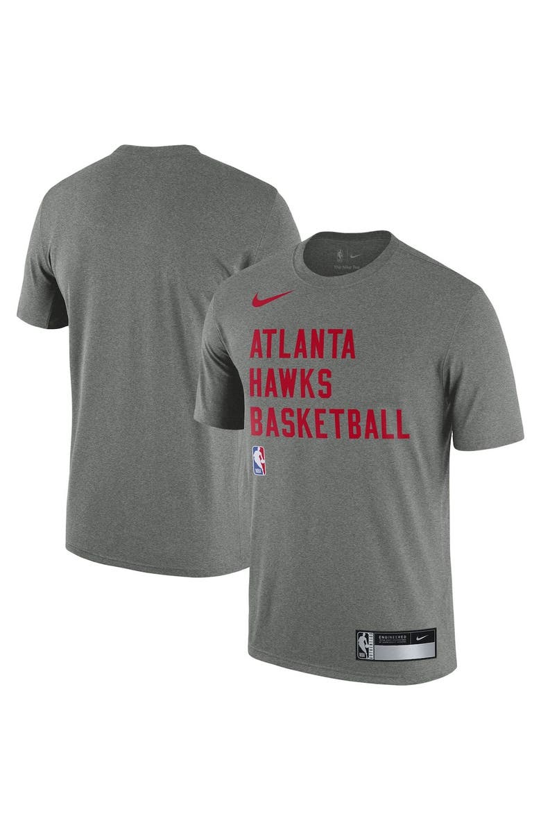 Nike Men's Nike Heather Gray Atlanta Hawks 2023/24 Sideline Legend Performance Practice T-Shirt, Main, color,