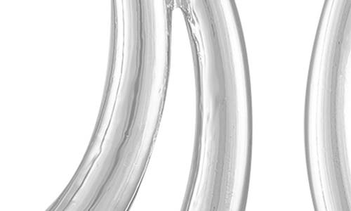 True Religion Double Hoop Earrings In Silvertone