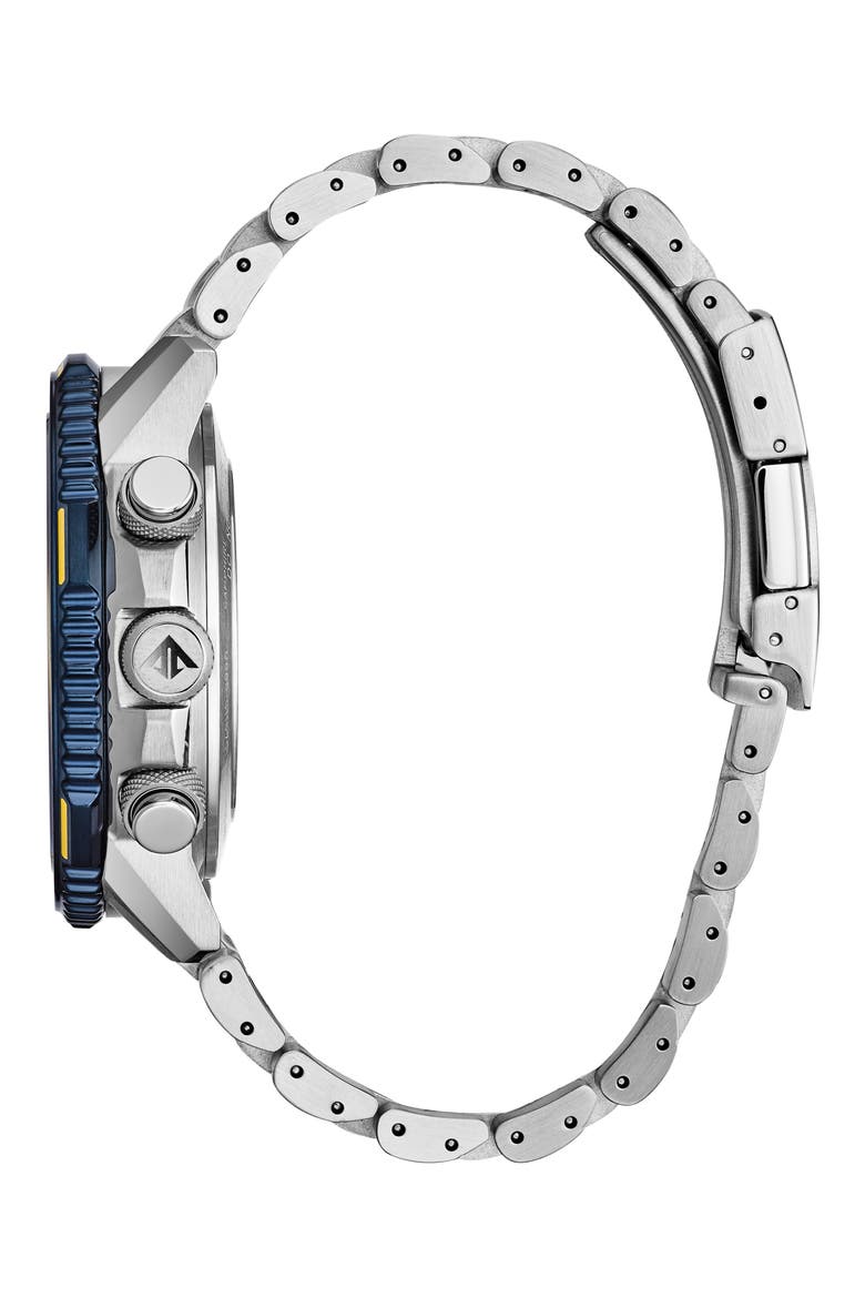 Promaster Air Skyhawk A-T Chronograph Bracelet Watch, 46mm, Alternate, color, SILVER-TONE