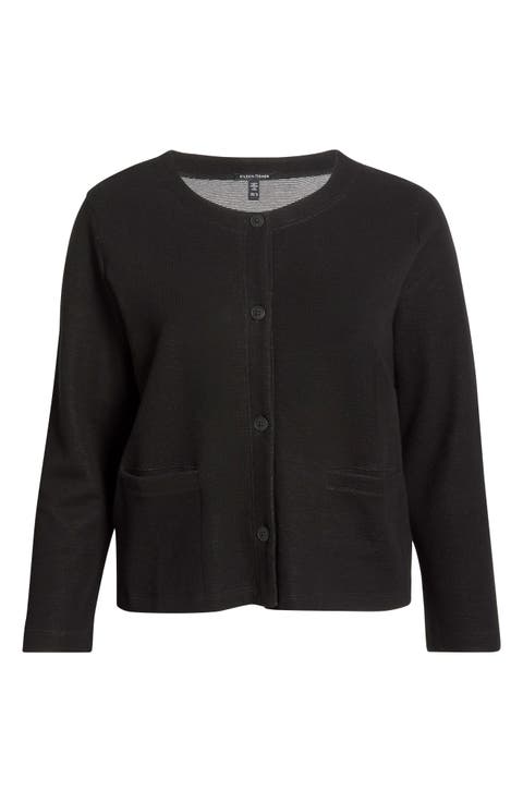 Button Front Organic Cotton Jacket (Plus)