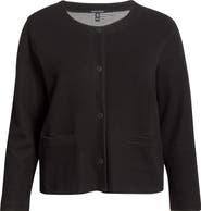 Eileen Fisher Button Front Organic Cotton Jacket
