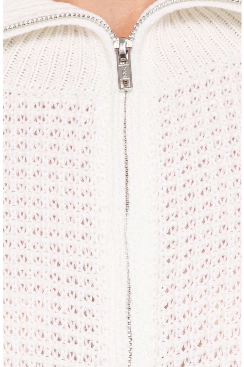 Inara Zip Cardigan, Alternate, color, CREAM