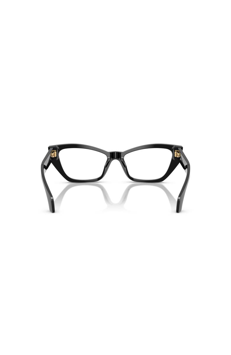 Versace 52mm Cat Eye optical glasses, Alternate, color, Black