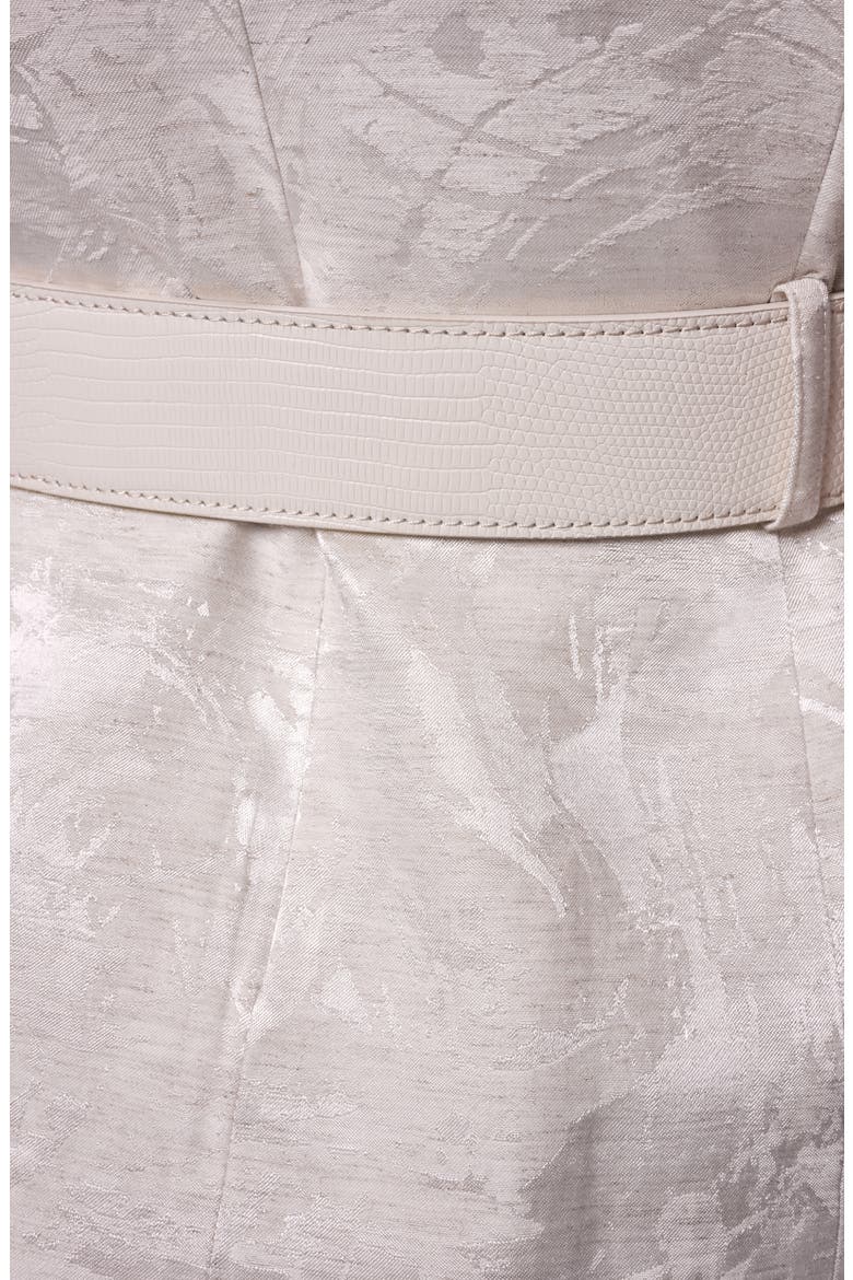 Jacquard Crossover Belted Sleeveless Top, Alternate, color, LIGHT FLAX