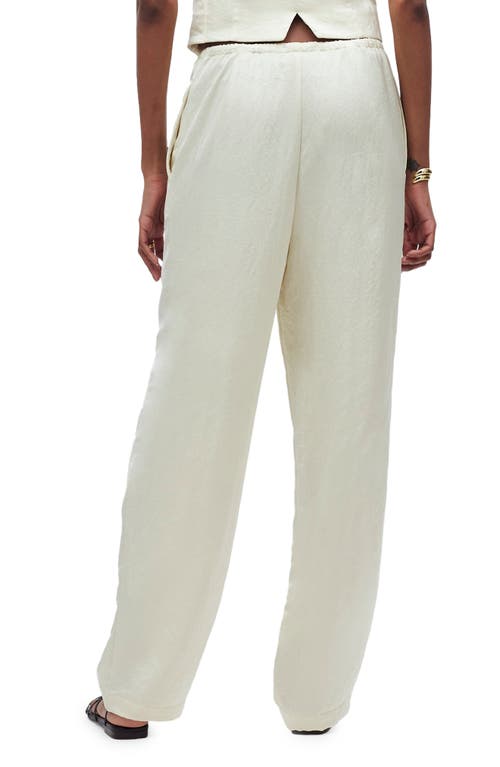 Shop Madewell Pintuck Slim Pull-on Pants In Cake Batter
