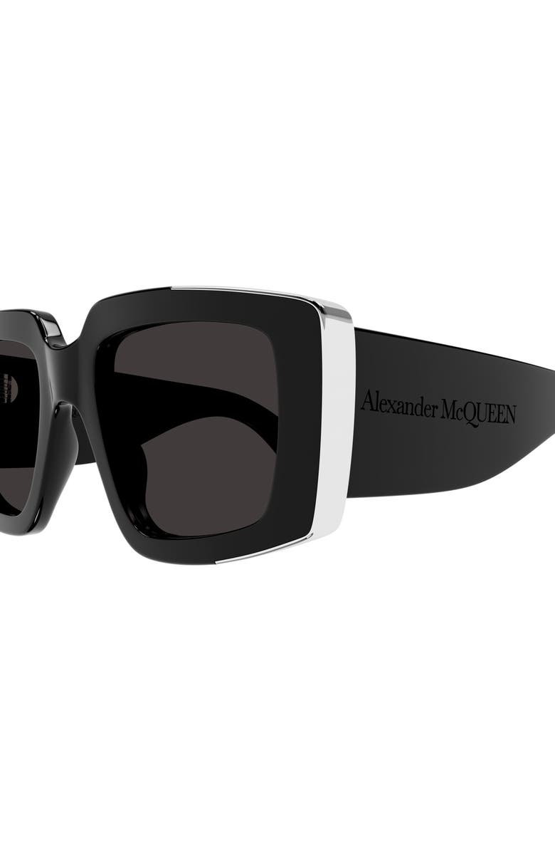 McQueen 51mm Geometric Sunglasses, Alternate, color,