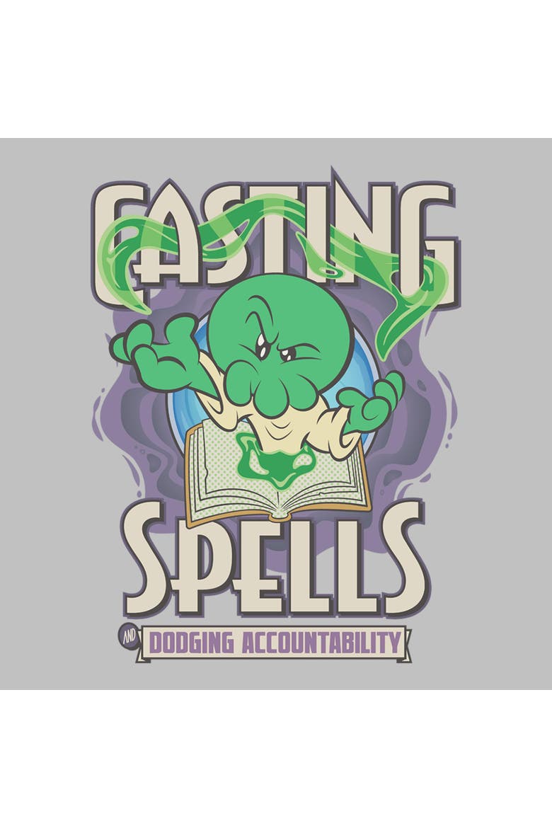 Junior's Minions & Monsters Dodging Accountability  Graphic T-Shirt, Alternate, color, Athletic Heather