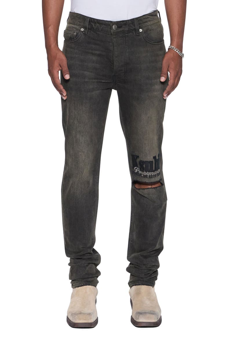 Chitch Graphite Racer Slim Tapered Jeans, Main, color, CHARCOAL