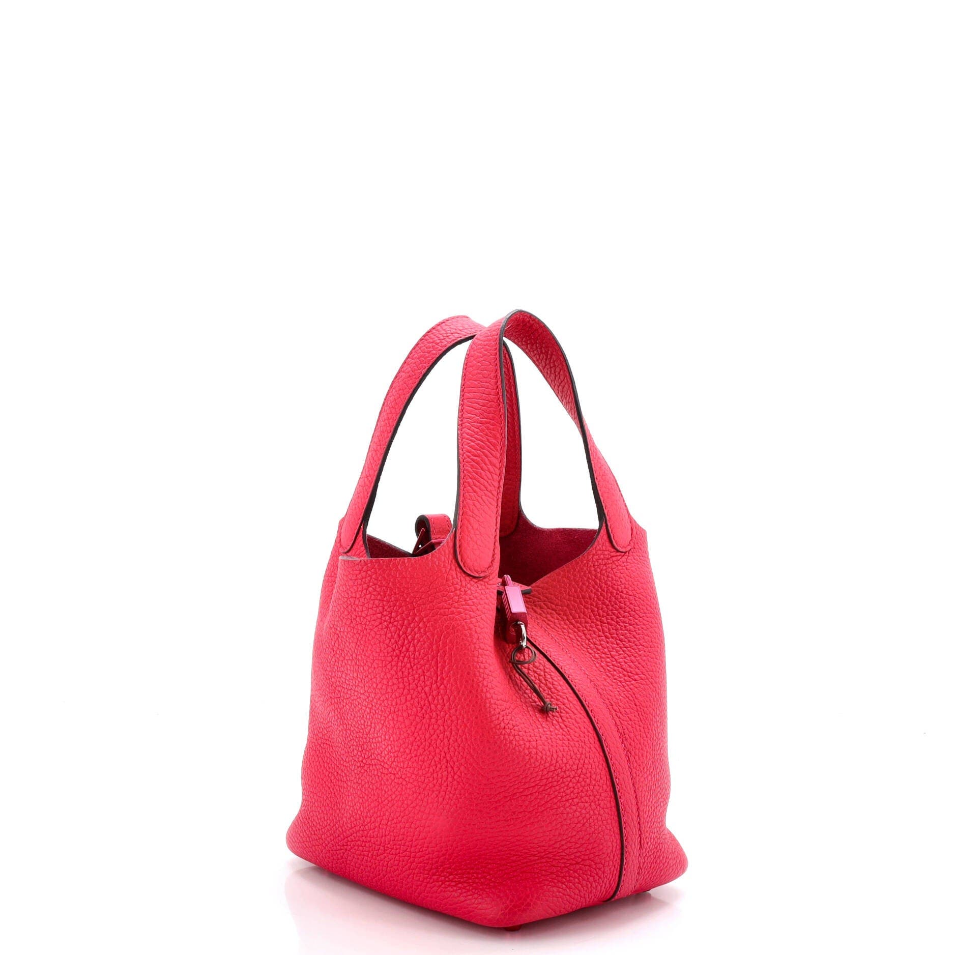 Pre-Owned Hermes Monochrome Picotin Lock Bag Clemence PM, Alternate, color, Rose Mexico