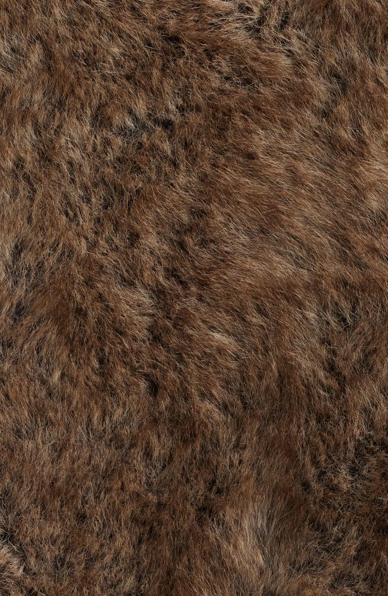 MANGO Bola Faux Fur Jacket, Alternate, color, Beige