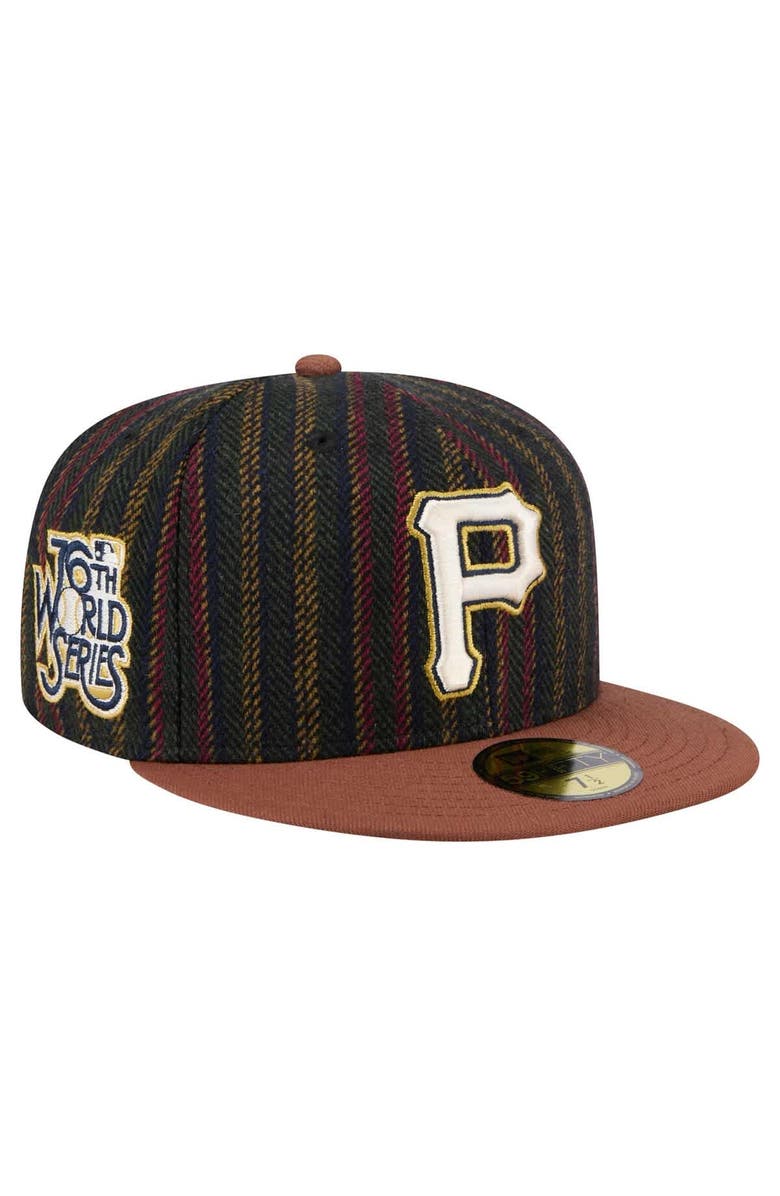 New Era Men's New Era  Brown Pittsburgh Pirates Vintage Herringbone 59FIFTY Fitted Hat, Main, color, Brown