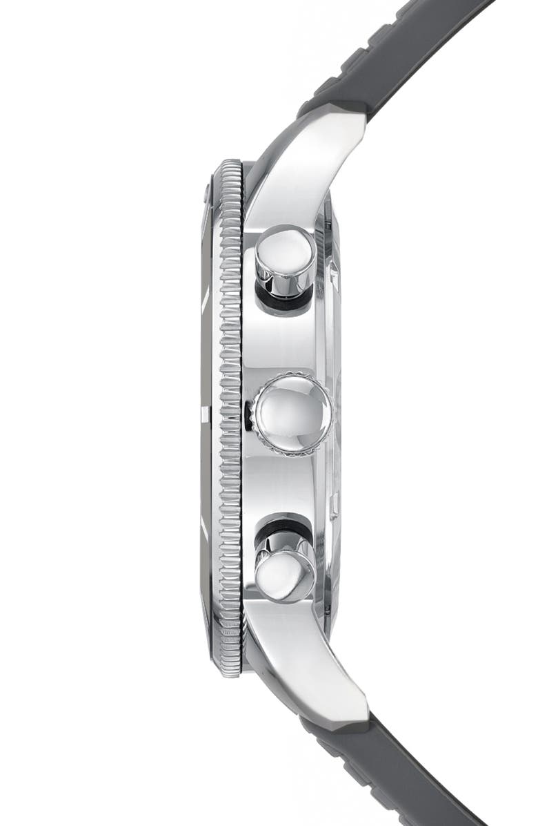 PORSAMO BLEU Brandon Silicone Strap Chronograph, 44mm, Alternate, color, Grey