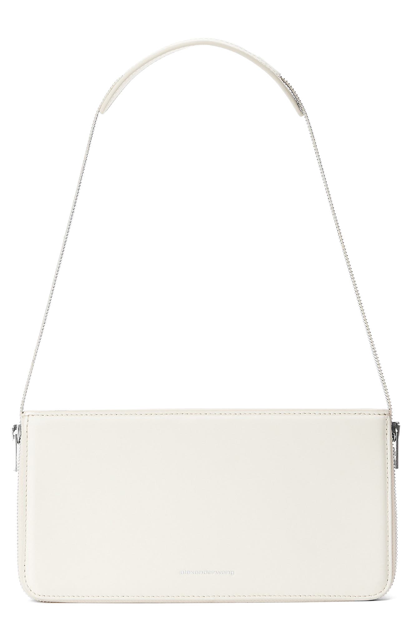 Siren Pochette Studded Leather Shoulder Bag, Main, color, VANILLA