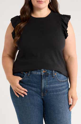 Caslon® Ruffle Sleeve Top