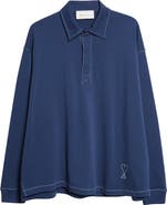 AMI PARIS Oversize Long Sleeve Polo