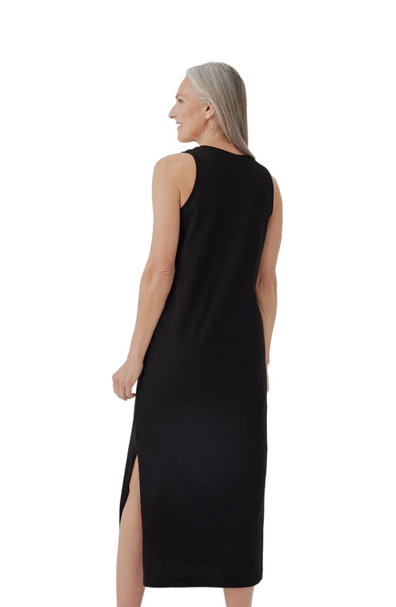 Pact Organic Softspun Tank Midi Dress, Alternate, color, Black
