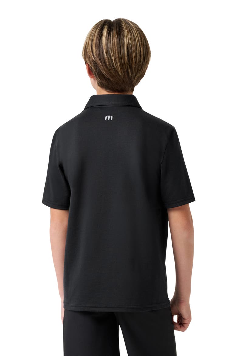 Kids' Featherwight Chest Stripe Polo, Alternate, color, BLACK