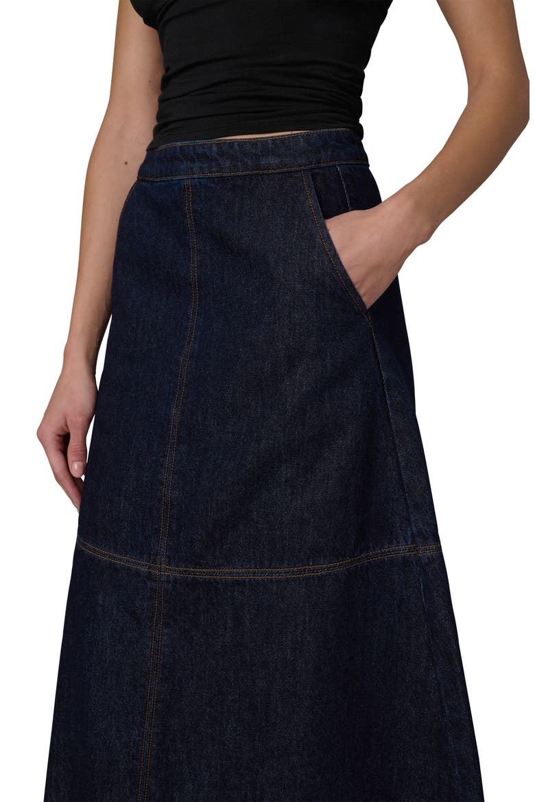 The Tavi Denim Midi Skirt, Alternate, color, EMINENT