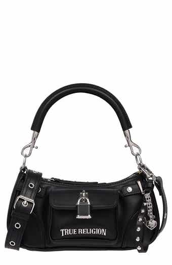 Moto Faux Leather Shoulder Bag