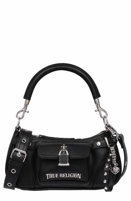 Moto Faux Leather Shoulder Bag