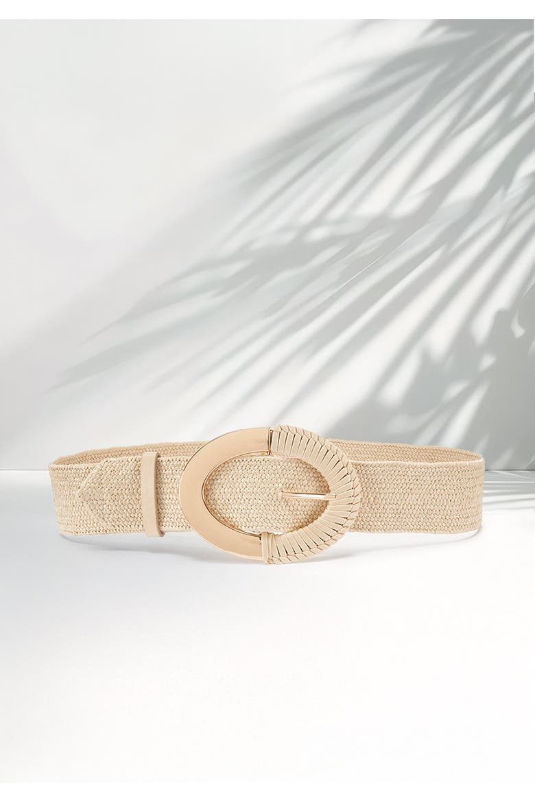 Raffia Waist Belt, Alternate, color, Beige