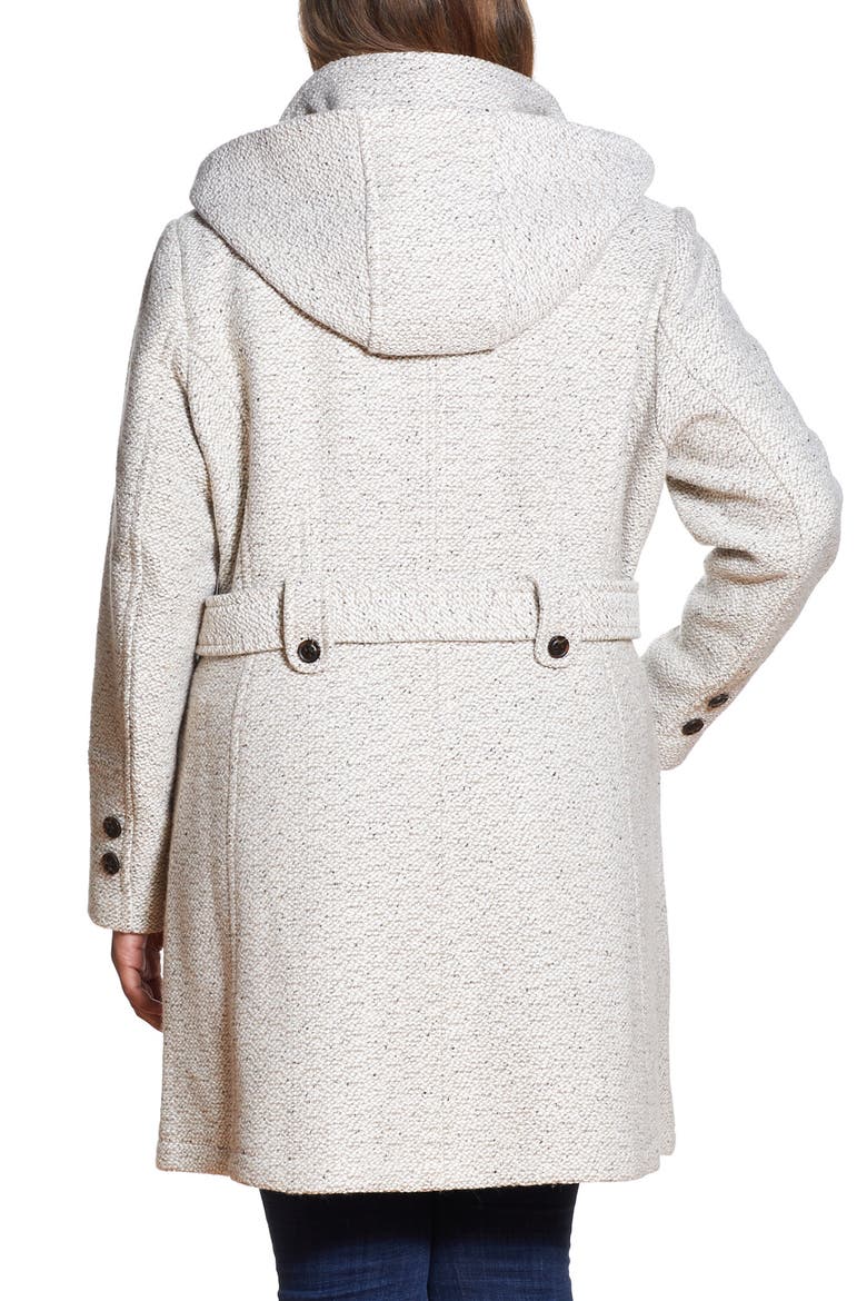 Belted Hooded Coat, Alternate, color, OATMEAL