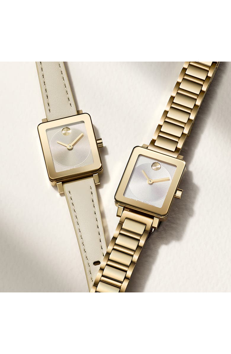 Movado Mini Bold Evolution 2.0 Tank Bracelet Watch, 20mm x 23mm, Alternate, color, Silver