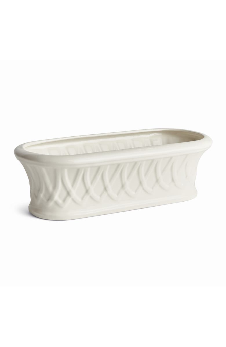Napa Home & Garden Hillingdon Oblong Cachepot, Main, color, White