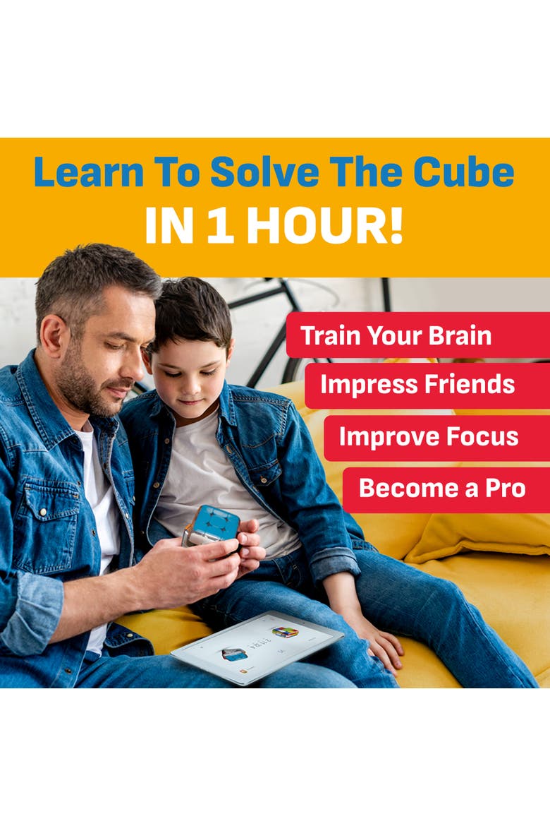 GoCube Edge Electronic Magnetic Speed Cube Brain Teaser, Alternate, color, Multicolored