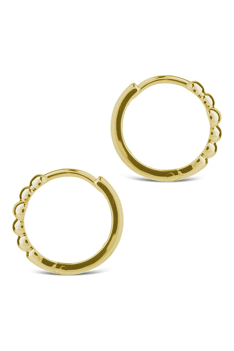 Patrycja Beaded Cross Hoop Earrings, Alternate, color, GOLD