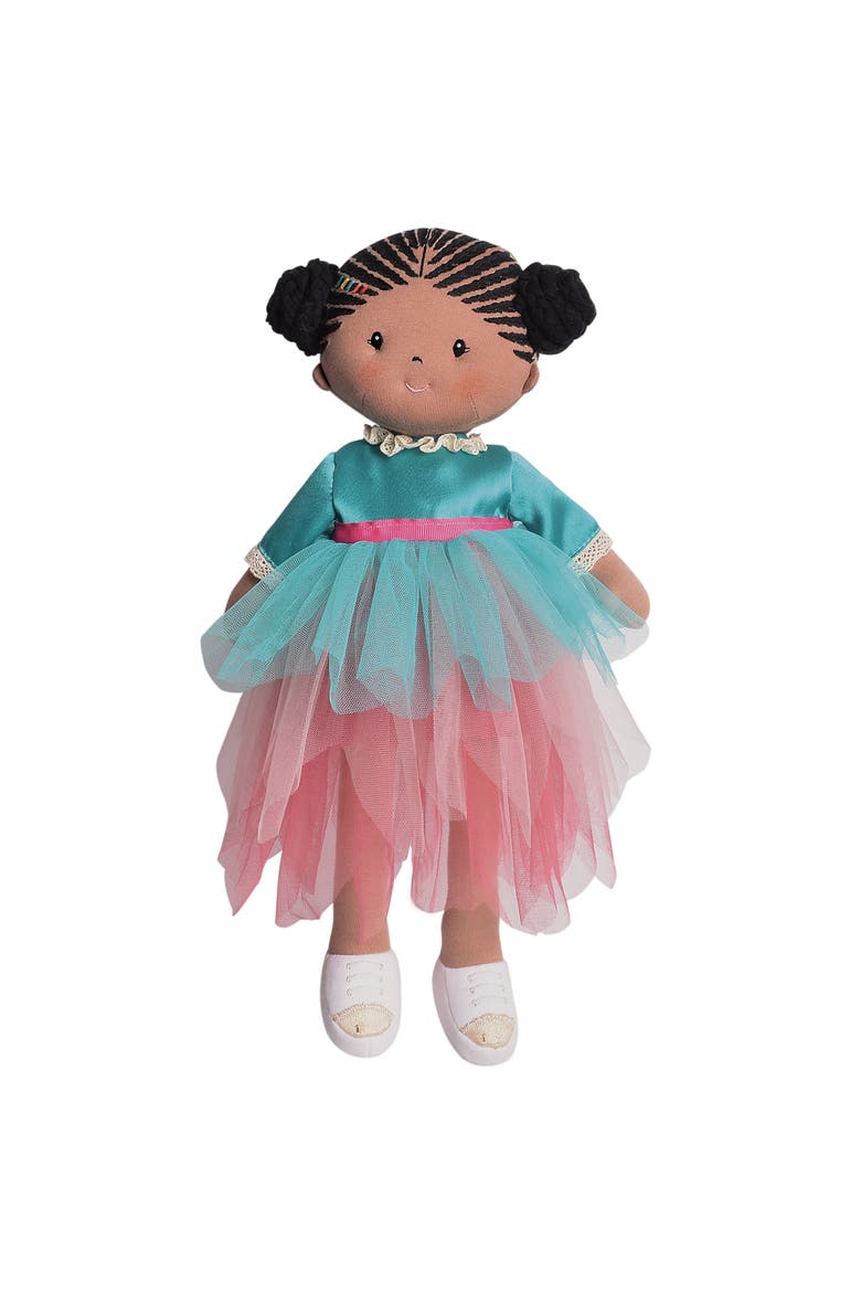 Tikiri Toys Kessie Fabric Baby Doll with Dark Skin & Hair 6 Months+, Main, color, Multicolored