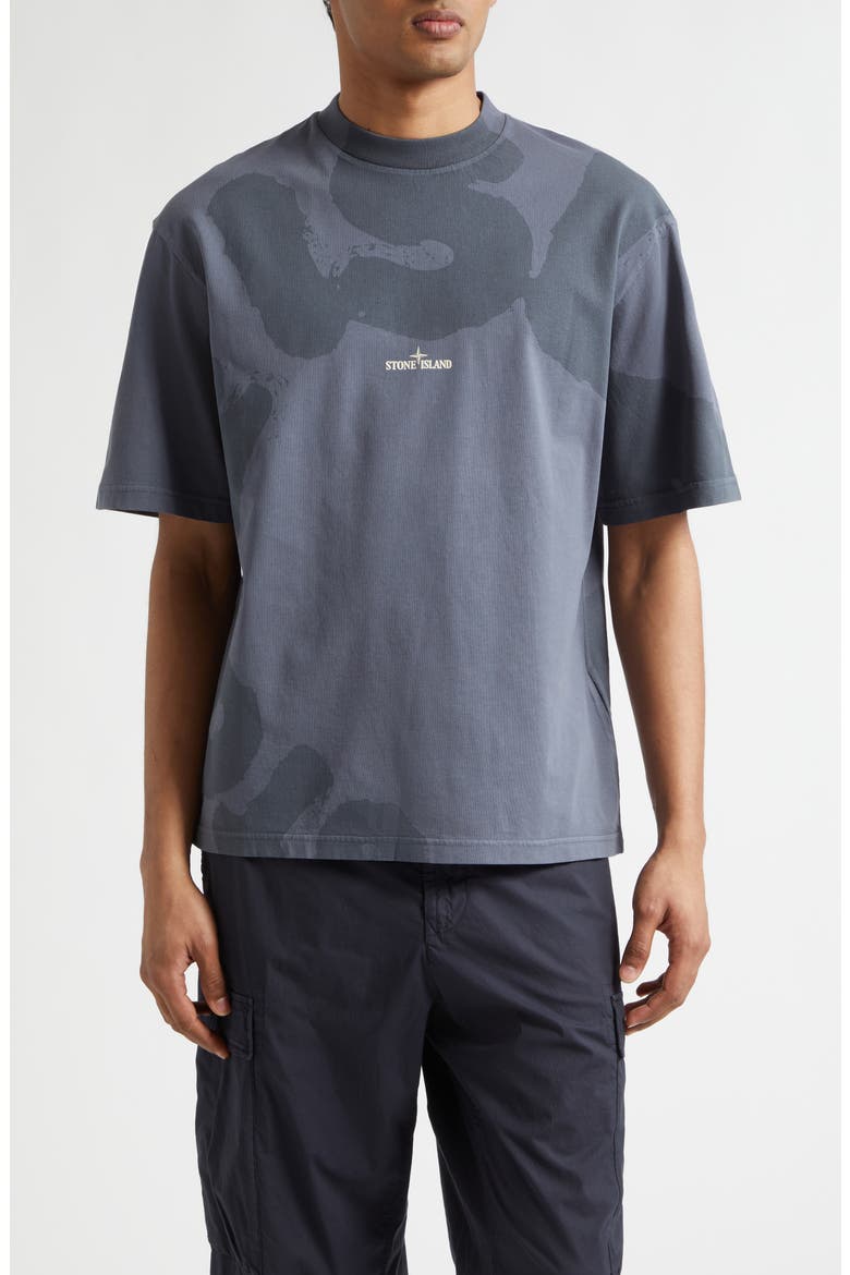 Logo Graphic T-Shirt, Main, color, BLUE GREY
