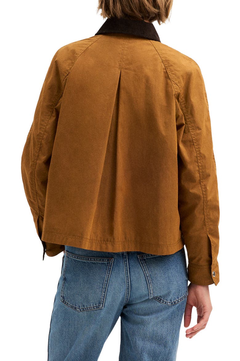 Waxed Zip Jacket, Alternate, color, SEPIA