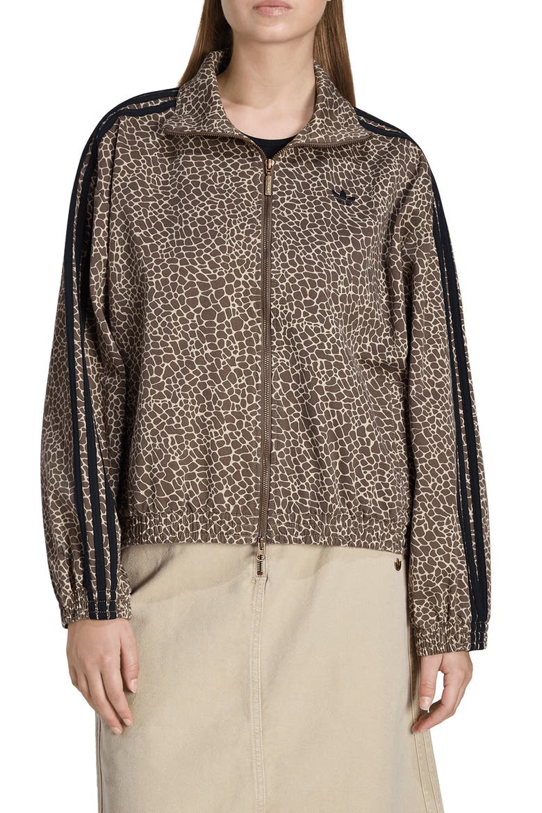 Firebird Animal Print Denim Track Jacket (Women) | Nordstrom