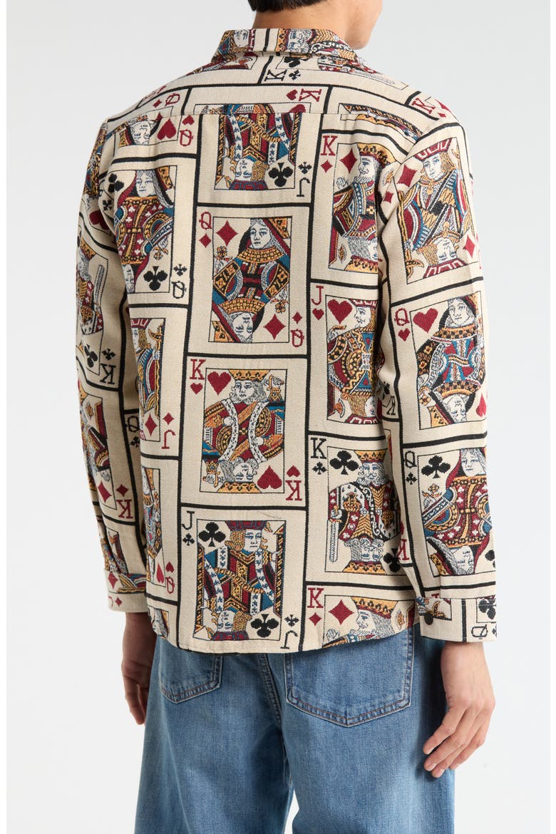 Tapestry Shirt Jacket, Alternate, color, BEIGE