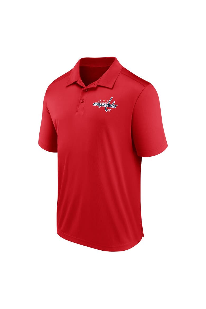 Men's Fanatics Branded  Red Washington Capitals Left Side Block Polo, Alternate, color, Red