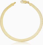 Oradina 10K Yellow Gold Park Avenue Bold Herringbone Bracelet